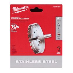 Milwaukee 1/4 in. Carbide Tipped 4 in. L X 1/2 in. D Hole Cutter