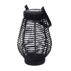 Exhart 14 in. Plastic Black Lantern