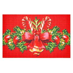 Modern Mat 20 in. W X 32 in. L Multi-Color Red Candy Canes Polyester Door Mat