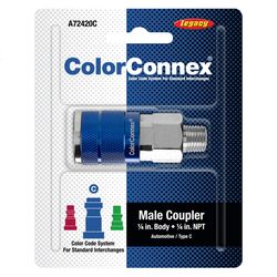 Legacy ColorConnex Aluminum/Steel Air Coupler 1/4 in. 1 pc