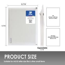 Bazic Products Clear Zipped Document Holder 1 pk