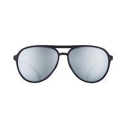 goodr Mach G - Add the Chrome Package Sunglasses Unisex Black Frame Silver Lens Polarized