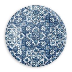 Tarhong Atlantic Blue Blue/White Melamine Dinner Plate 10.5 in. D 1 pc