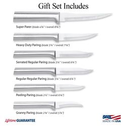 Rada Cutlery Stainless Steel Paring Knife Set 6 pc