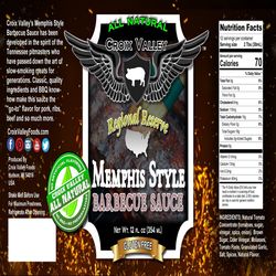 Croix Valley Memphis Style BBQ Sauce 12 oz