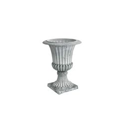 Algreen 21 in. D Plastic Urn Planter Concrete
