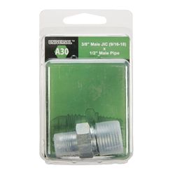 Apache Steel 3/8 in. D X 1/2 in. D Hydraulic Adapter 1 pk