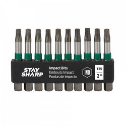 Stay Sharp Torx T25 X 2 in. L Industrial Bit Clip S2 Tool Steel 10 pc