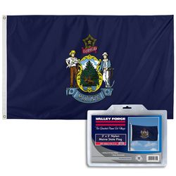 Valley Forge Maine State Flag 0 in. H X 3 ft. W X 5 ft. L