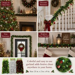 FC Young Multicolored Assorted Garland Hanging Decor 8 in.