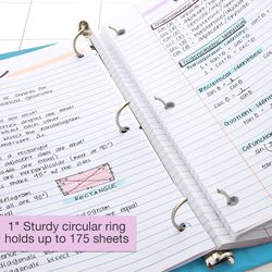 Bazic Products 1 in. W X 9.96 in. L 3-Ring Cyan View Binder