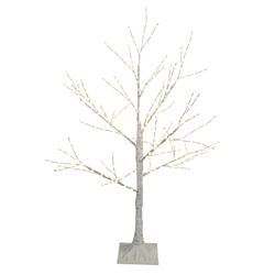 Holiday Bright Lights LED Warm White Lighted Birch Tree 42 in. Yard Decor