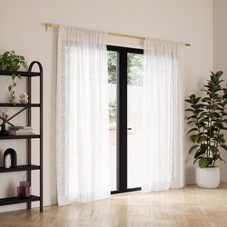 Umbra Sheera White Curtain 52 in. W X 95 in. L