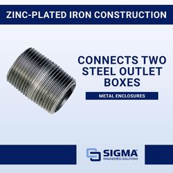 Sigma Engineered Solutions ProConnex 1/2 in. D Zinc-Plated Steel Threaded Nipple For Rigid/IMC 1 pk