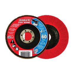 Diablo Steel Demon 4-1/2 in. D X 7/8 in. Zirconia Flap Disc 60 Grit 1 pk