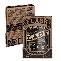 Lucky Jack 8 oz Stainless Steel Drink Like a Lady Hip Flask