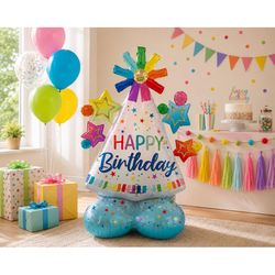 Anagram Balloons Party Hat Foil Balloon 1 pk