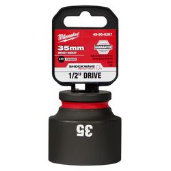 Milwaukee SHOCKWAVE 35 mm X 1/2 in. drive Metric/SAE 6 Point Standard Impact Socket 1 pc