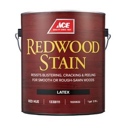 Ace Redwood Stain Semi-Transparent Red Hue Water-Based Acrylic Deck and Siding Stain 1 gal