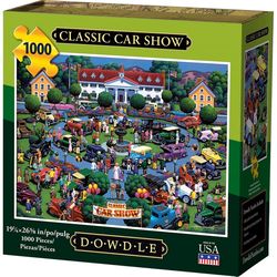 Dowdle Classic Car Show Personal Puzzle Cardboard/Paper Multicolored 1000 pc