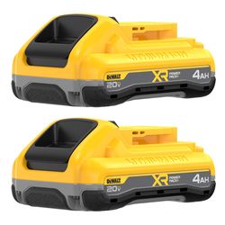 DEWALT 20V MAX XR DCB2104-2 4 Ah Lithium-Ion Tabless Battery 2 pc