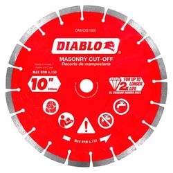 Diablo 10 in. D X 7/8 in. X .094 in. thick Diamond Segmented Masonry Cut-Off Disc 1 pk
