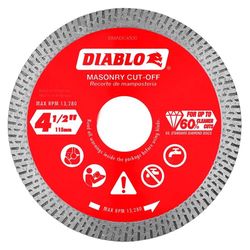 Diablo 4-1/2 in. D X 7/8 in. X .055 in. thick Diamond Masonry Cut-Off Disc 1 pk