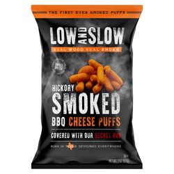 Low and Slow Hickory Smoked BBQ Cheese Puffs 2 oz Bagged