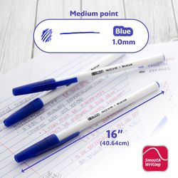 Bazic Products Nova Blue Ball Point Pen 12 pk