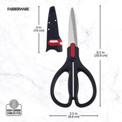 Farberware Edgekeeper Carbon Steel Scissors 2 pc