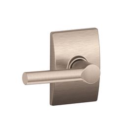 Schlage F Series Broadway x Century Satin Nickel Passage Lever