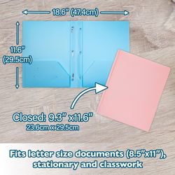 Bazic Products Assorted 2-Pocket Folder 1 pk