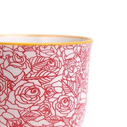 Chive Liberte 3.25 in. D Ceramic Succulent Pot Red Roses
