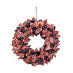 Glitzhome Patriotic Wreath Fabric/Polyfoam/Others 1 pc 19