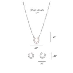 Montana Silversmiths Women's White Opal Horseshoe Silver Jewelry Sets Water Resistant