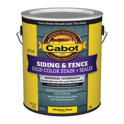 Cabot Siding & Fence Solid Tintable Medium Base Water-Based Acrylic Stain and Sealer 1 gal