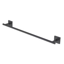 OakBrook Collection Matte Black Towel Bar 24 in. L Die Cast Zinc