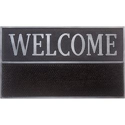 Direct Home Textiles Goup 18 each W X 30 each L Black/Gray Rubber Door Mat