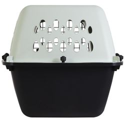Aspen Pet Pet Porter Medium Plastic Pet Kennel Black/Gray 14.5 in. H X 16.7 in. W X 24 in. D