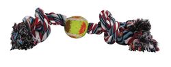 Boss Pet Digger's For Dog Multicolored Cotton Rope with Tennis Ball Rope with Tennis Ball Dog Toy La