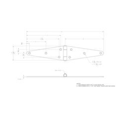 Ace 8 in. L Galvanized Heavy Duty Strap Hinge 1 pk