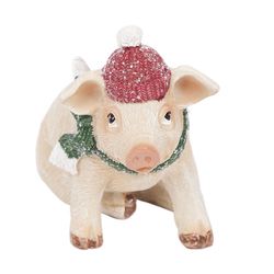 Alpine Pig Figurine 7 in.