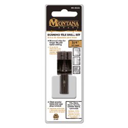 Montana Brand Diamond 3/4 in. Alloy Steel Tile Drill Bit 3-Flat Shank 1 pc