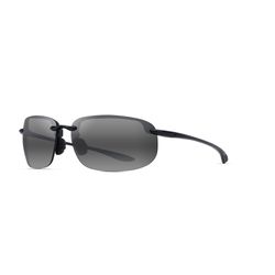 Maui Jim Hookipa Xlarge Sunglasses Unisex Black Gloss Frame Neutral Gray Lens Polarized