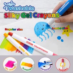 Bazic Products Washable Assorted Color Gel Crayons 12 pk