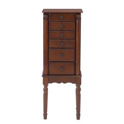 Linon Home Decor Panola Traditional 10 in. W X 14 in. L Rectangular Jewelry Armoire