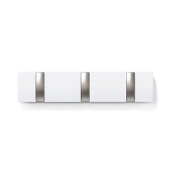 Umbra 12 in. L White Wood Flip 3 Hook 1 pk