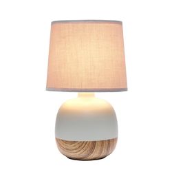 Simple Designs 12 in. Gray/Light Brown Table Lamp