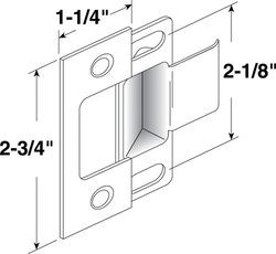Prime-Line 2.75 in. H X 1.25 in. L Polished Brass Brass Door Strike