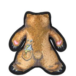 Fuzzu Wild Woodies For Dog Multicolored A Bear Named Pierre Dog Toy Large 1 pk